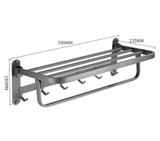 Kệ treo khăn nhà tắm inox 304 sơn tỉnh điện màu xám loại dày B07