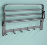 Kệ treo khăn nhà tắm inox 304 sơn tỉnh điện màu xám loại dày B07