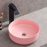 Chậu Lavabo Đặt Bàn Tròn Hồng LANKA LB39