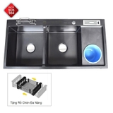 Chậu Rửa Chén INOX Phủ Nano Có Hộc Rác LANKA CRCNN-10048