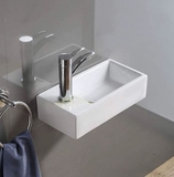 Chậu Lavabo Treo Tường kích thước nhỏ gọn ( có thể gắn góc tường bên trái )