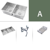 Chậu Rửa Chén 2 HỘC INOX 304 Âm Bàn LOẠI Dày LANKA-8346DT