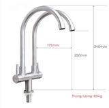 Vòi Rửa Chén Lạnh Đôi INOX 304 LANKA VRCL8