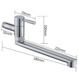 VÒI RỬA CHÉN LẠNH INOX 304 GẮN TƯỜNG LANKA VRCL06