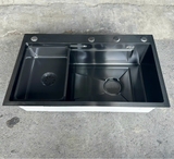 Chậu Rửa Chén 1 Hộc Inox Phủ Nano Đen LANKA CRNND-7846