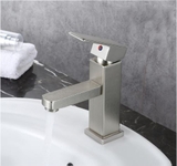 Vòi Lavabo Vuông Nóng Lạnh Inox 304 Cao 20cm LANKA LBNL04