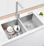 Chậu Rửa Chén 2 HỘC INOX 304 Âm Bàn LOẠI Dày LANKA-8346DT