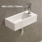 Chậu Lavabo Treo Tường kích thước nhỏ gọn ( có thể gắn góc tường)