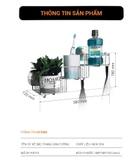 Kệ bậc thang inox 304 cao cấp dán tường KBT01
