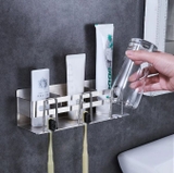 Kệ để bàn chải inox 304 dán tường KBC07 (3 ngăn)