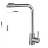 Vòi Rửa Chén Lạnh Inox 304 Mờ Lanka VRCL14