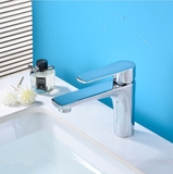 Vòi Lavabo Inox 304 Crom Mỏ Dài 2 Tấc Nóng Lạnh LANKA LBNL07