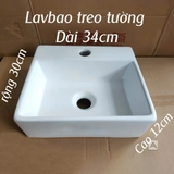Chậu lavabo treo tường cở nhỏ hình chữ nhật LANKA