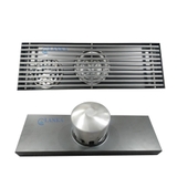 Phiễu Thoát Sàn Dài Chống Hôi INOX 304 Mạ Vàng và Xám PT08
