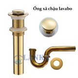 Bộ xả chậu lavabo bằng đồng thau mạ vàng sáng bóng cực đẹp và bền LANKA