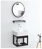 Bộ tủ chậu lavabo gương tròn LANKA