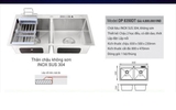 Chậu rửa chén inox 304 100% _ Không sơn _ Loại 1 ( 8350DT )
