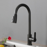 Vòi rửa chén nóng lạnh dây rút inox 304 phủ nano màu đen LANKA