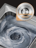 CHẬU RỬA CHÉN 2 HỘC ÉP INOX 201 LANKA