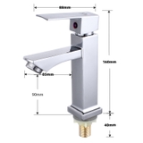 Vòi Lavabo Vuông lạnh Đồng Thau Mạ Crome LANKA LBL07