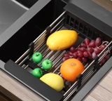 CHẬU CHÉN 2 HỘC LỆCH INOX PHỦ NANO 8245DT LANKA