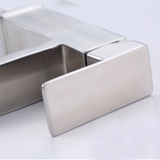 Vòi Lavabo Vuông Nóng Lạnh Inox 304 Cao 20cm LANKA LBNL04