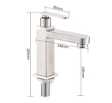 Vòi Lavabo lạnh inox 304 LANKA LBL05