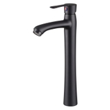 Vòi Lavabo Tròn cao 30cm Đồng Thau Sơn Tỉnh Điện Màu Đen Lanka LBL08