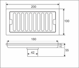 Phiễu Thoát Sàn Dài Chống Hôi INOX 304 Mạ Vàng và Xám PT08