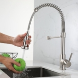 Vòi rửa chén nóng lạnh thân uốn mềm INOX 304 LANKA VRCNL23