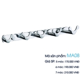 Móc treo áo quần inox 304 loại 5 móc mã MA08
