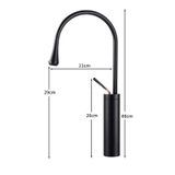 Vòi Lavabo Nóng Lạnh Sơn Tĩnh Điện Đen LANKA LB20