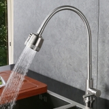 VÒI RỬA CHÉN LÒ XO BẺ, XOAY INOX 304 MỜ LANKA VRCL02