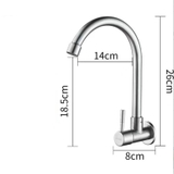 Vòi Rửa Chén Lạnh Gắn tường INOX 304 LANKA VRCL12
