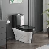 Bồn Cầu 1 Khối Đen Vân Đá LANKA
