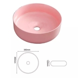 Chậu Lavabo Đặt Bàn Tròn Hồng LANKA LB39