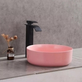 Chậu Lavabo Đặt Bàn Tròn Hồng LANKA LB39