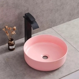 Chậu Lavabo Đặt Bàn Tròn Hồng LANKA LB39