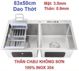 Chậu rửa chén inox 304 100% _ Không sơn _ Loại 1 ( 8350DT )