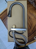 Combo Chậu Rửa Chén 1 Hộc + Vòi Rửa Chén Thác Nước Inox Phủ Nano Xám 7846