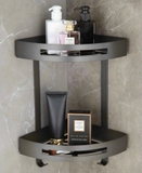 Kệ góc đôi để vật dụng nhà tắm inox sơn tỉnh điện màu xám