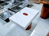 Kệ Để Lavabo Đặt Bàn Đá Nhân Tạo Trắng Vân Mây Chống Trầy