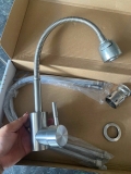Vòi Rửa Chén Nóng Lạnh Inox 304 Mờ Bẻ, Xoay 360 Độ