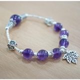 Amethyst bracelet mix charm