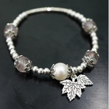 Rose Quart bracelet mix Pearl