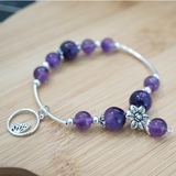 Amethyst bracelet mix flower