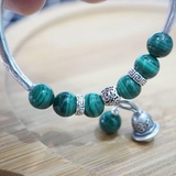 Malachite bracelet mix charm