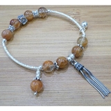 Yellow Rutilated Quartz bracelet mix charm