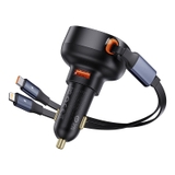 Tẩu sạc ô tô Baseus Enjoyment Pro 60W kèm dây rút gọn tiện lợi