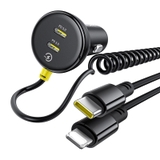Tẩu sạc ô tô 60W Baseus Circular Plastic kèm cáp sạc tiện lợi